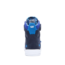 Supra Mens BREAKER Navy/Royal/white High Top Shoes | CA-75194